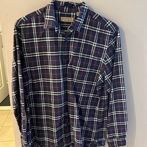 XL Burberry London England long sleeve button down
